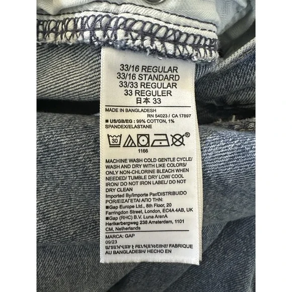NWT Gap Mid Rise 90s Loose Jeans Split Hem Distressed Blue Denim Plus Size 33 16 - Picture 10 of 16